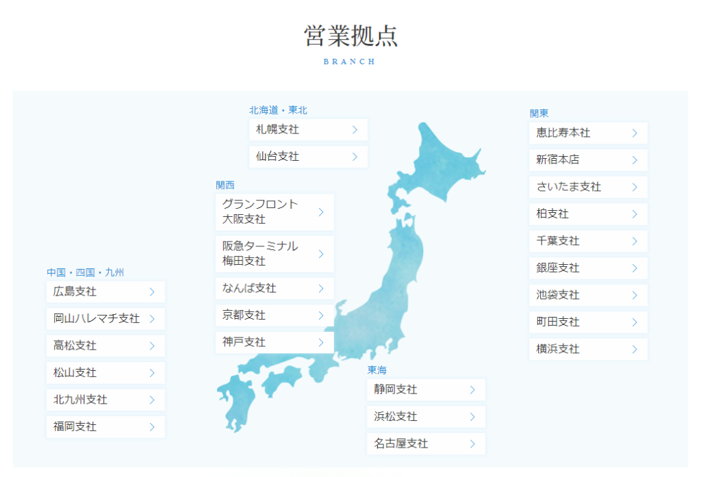 MC-ファーマネットの営業拠点